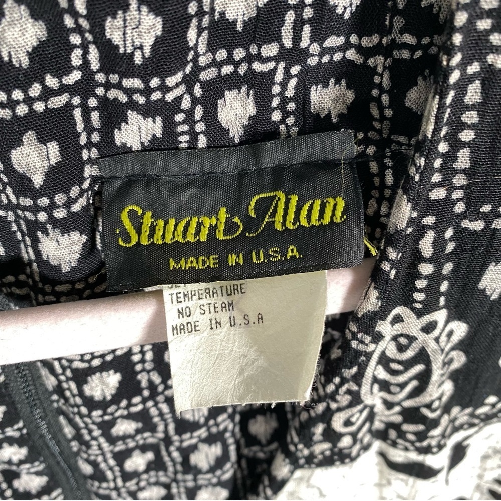 Vintage Stuart Alan floral print boho secretary garden party midi dress - Picture 2 of 11